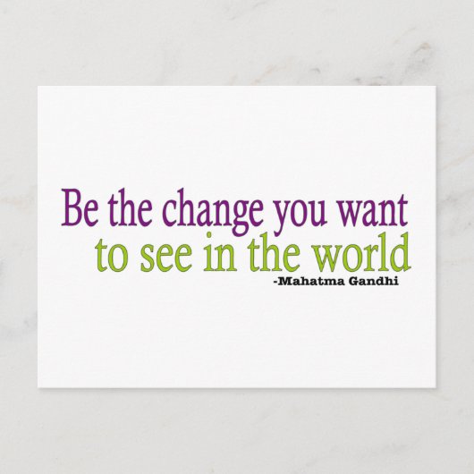 Carte Postale Citation de Gandhi (Devant)