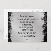 Carte Postale Citation de Gandhi (Devant / Derrière)