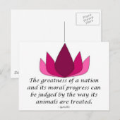 Carte Postale Citation de Gandhi (Devant / Derrière)