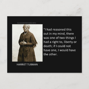 Carte Postale Citation de Harriet Tubman