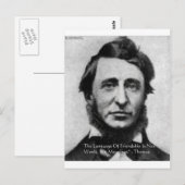 Carte Postale Citation de Henry David Thoreau (Devant / Derrière)