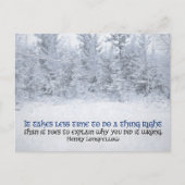 Carte Postale Citation de Henry Longfellow Inspirational "Faites (Devant)