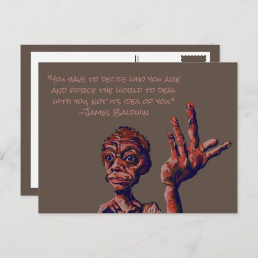 Carte Postale citation de james baldwin (Devant / Derrière)