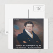 Carte Postale Citation de James Fenimore Cooper (Devant / Derrière)
