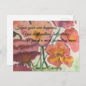 Carte Postale Citation de Jane Austen stationnaire (Devant / Derrière)