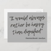 Carte Postale Citation de Jane Eyre I (Devant / Derrière)