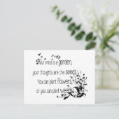 Carte Postale Citation De Jardin Inspirationnelle (Debout devant)