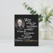 Carte Postale Citation de Jefferson Tyranny-Liberty (Debout devant)