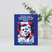 Carte Postale Citation de JFK John F. Kennedy Motivation Inspira (Debout devant)