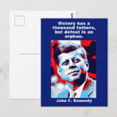 Carte Postale Citation de JFK John F. Kennedy Motivation Inspira (Devant / Derrière)