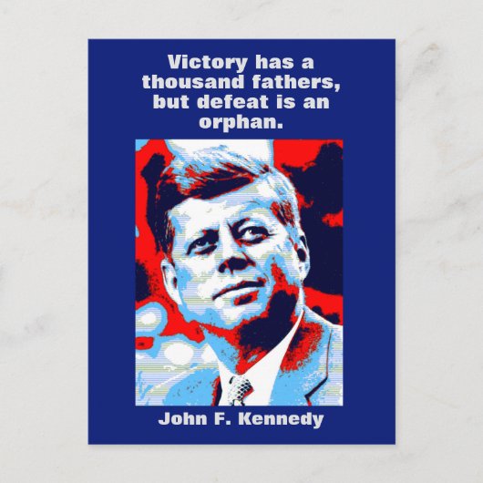Carte Postale Citation de JFK John F. Kennedy Motivation Inspira (Devant)
