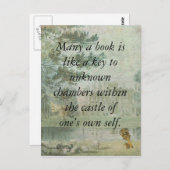 Carte Postale Citation de Kafka sur les livres (Devant / Derrière)