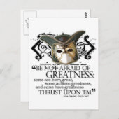 Carte Postale Citation De La Douzième Nuit (Devant / Derrière)