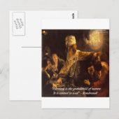 Carte Postale Citation de la fête de Belshazzar et de Rembradt (Devant / Derrière)