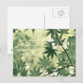 Carte Postale Citation de la nature inspirante (Devant / Derrière)