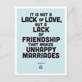 Carte Postale Citation de la philosophie du mariage