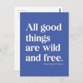 Carte Postale Citation de la position de l'inspiration sauvage e (Devant / Derrière)