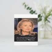 Carte Postale Citation de la ressource pour femmes Hillary (Debout devant)