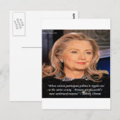 Carte Postale Citation de la ressource pour femmes Hillary (Devant / Derrière)
