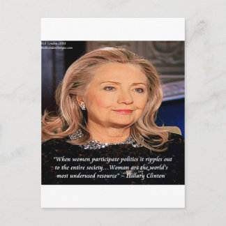 Carte Postale Citation de la ressource pour femmes Hillary