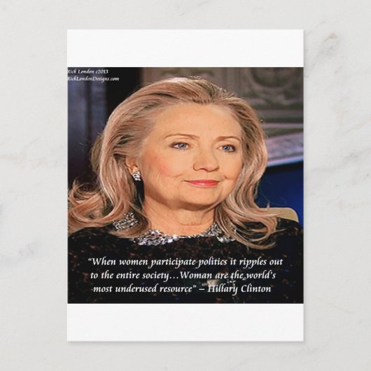 Carte Postale Citation de la ressource pour femmes Hillary (Devant)