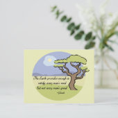 Carte Postale Citation de la Terre Ghandi (Debout devant)