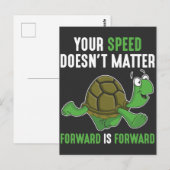 Carte Postale Citation de la tortue de l'avant (Devant / Derrière)