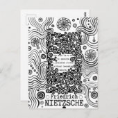 Carte Postale Citation de l'encre de mer PURE par Nietzsche (Devant / Derrière)