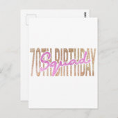 Carte Postale Citation de l'équipe du 70e anniversaire (Devant / Derrière)