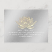 Carte Postale Citation de l'instructeur de méditation Silver Gol (Devant)