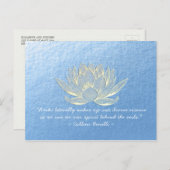 Carte Postale Citation de l'instructeur de méditation YOGA Studi (Devant / Derrière)