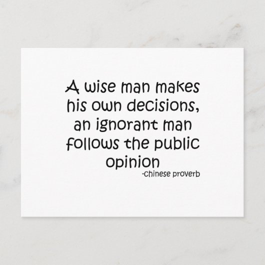 Carte Postale Citation de l'opinion publique (Devant)