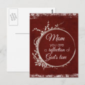 Carte Postale Citation de Maman : Réflexion de l'Amour de Dieu (Devant / Derrière)