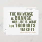 Carte Postale Citation de Marcus Aurelius Antoninus (Devant / Derrière)