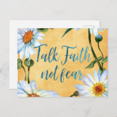 Carte Postale Citation de marguerites avec foi (Devant / Derrière)