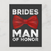 Carte Postale Citation de mariage drôle de garçon d'honneur fémi (Devant)