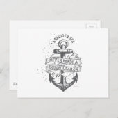 Carte Postale Citation de marin de motivation nautique (Devant / Derrière)