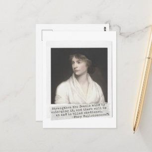 Carte Postale Citation de Mary Wollstonecraft - Great Women in H