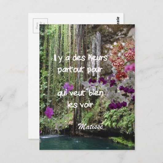 Carte Postale Citation de Matisse (Devant / Derrière)