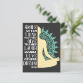 Carte Postale Citation de méditation du Yoga bouddhiste Bouddhis (Debout devant)