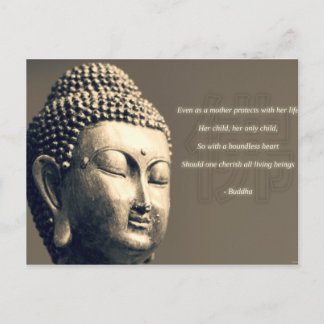 Carte Postale Citation de mère cerise Bouddha Zen Inspiration