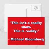 Carte Postale Citation de Michael Bloomberg (Devant / Derrière)