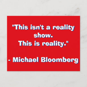 Carte Postale Citation de Michael Bloomberg