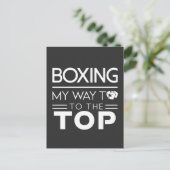 Carte Postale Citation de motivation de boxe en typographie mini (Debout devant)