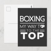 Carte Postale Citation de motivation de boxe en typographie mini (Devant / Derrière)