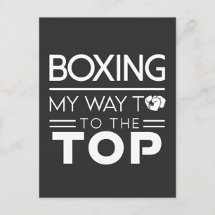 Carte Postale Citation de motivation de boxe en typographie mini