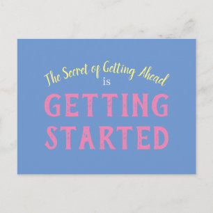 Carte Postale Citation de motivation inspirante sur le secret du