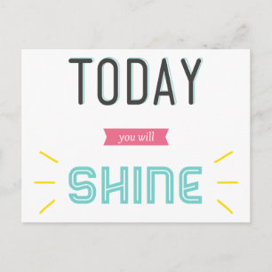 Carte Postale Citation de motivation pour une vie réussie et heu