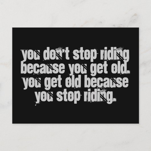 Carte Postale Citation de moto vous n'arrêtez pas de rouler (Devant)