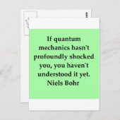 Carte Postale citation de neils bohr (Devant / Derrière)